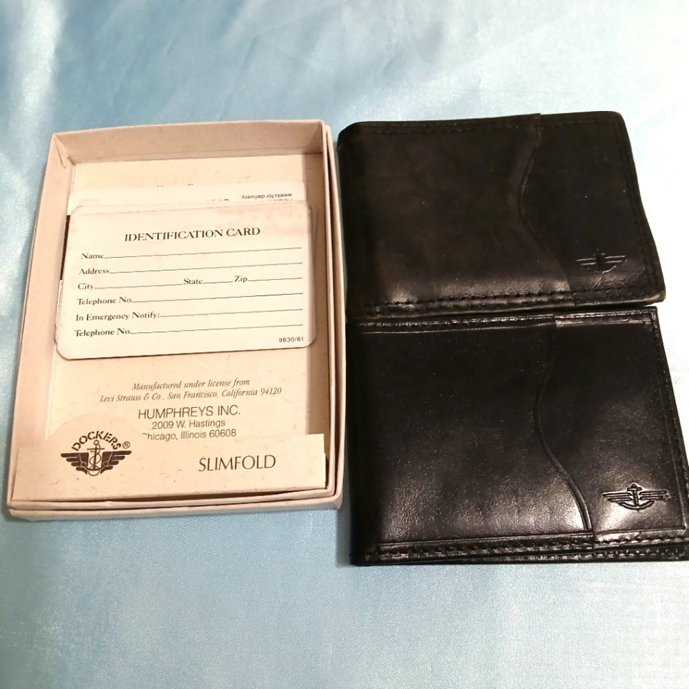 Two Dockers Black Leather Wallets